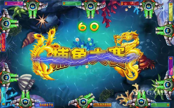 Interactive Fishing Game Machine With Jackpot Bonus Ocean King Arcade Game