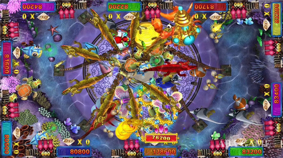 Easy Operate Fish Shooting Game Machine The Monkey King Against The Sky Coin Operated   Cabinet