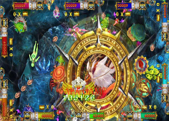Professional  Fish Table Fishing Simulator Machine With Bonus Lottery