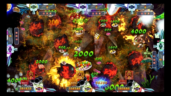 4 Player Fish Table  Machine Seafood Paradise Insect Arcade Fishing Shooting Games
