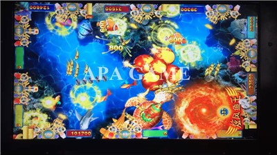 Real Version Taiwan Arcade Gamble Kits Software Mother Board King Of Lion Fishing Game Table 4 Players For Sale