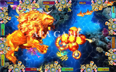 Real Version Taiwan Arcade Gamble Kits Software Mother Board King Of Lion Fishing Game Table 4 Players For Sale