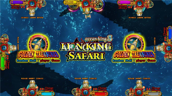 Shooting Game Ocean King 3 Lion King Safari 4 Players Arcade Fish  Game Machine For Sale