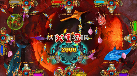 Shooting Game Ocean King 3 Lion King Safari 4 Players Arcade Fish  Game Machine For Sale