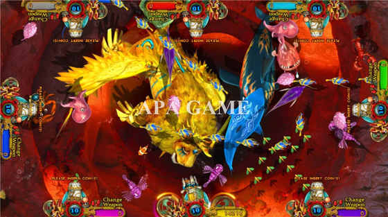 Shooting Game Ocean King 3 Lion King Safari 4 Players Arcade Fish  Game Machine For Sale
