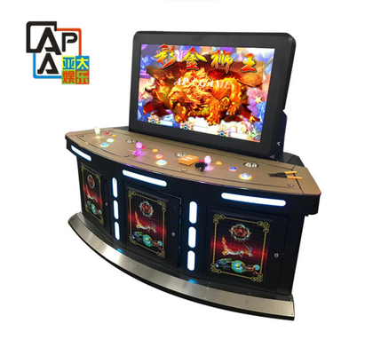 Real Version Taiwan Arcade Gamble Kits Software Mother Board King Of Lion Fishing Game Table 4 Players For Sale