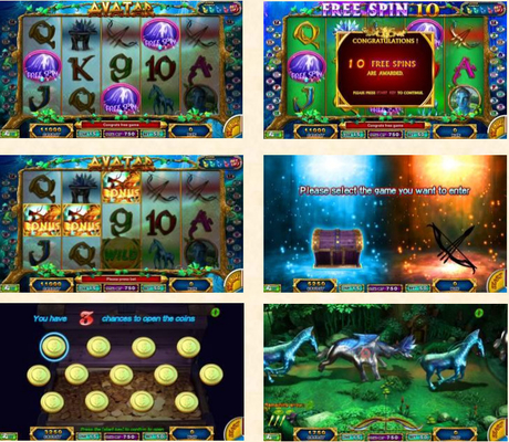 Avatar Slot Game Table Skill  Game Customized Touch Screen Motherboard
