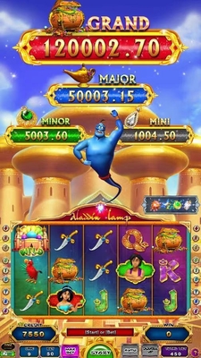 Touch screen 19 lines  machine Aladdin Lamp  slot game baord for sale