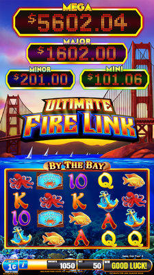 Fire Link By The Bay Vertical  Arcade  Slot Game Board For Sale