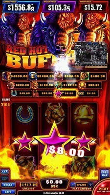 Fusion4 Red Hot  Slot Video Games Board 32&quot;44&quot; Vertical Monitor Game Board Cabinets