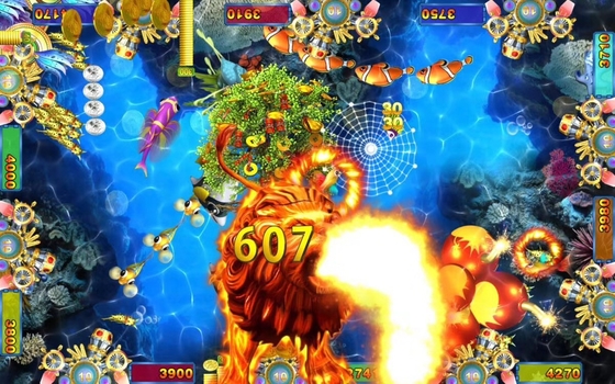 Arcade Games Machines Fire Lion King Fish Game Table Fishing Hunter  Arcade Machine Coin Operated Games Software