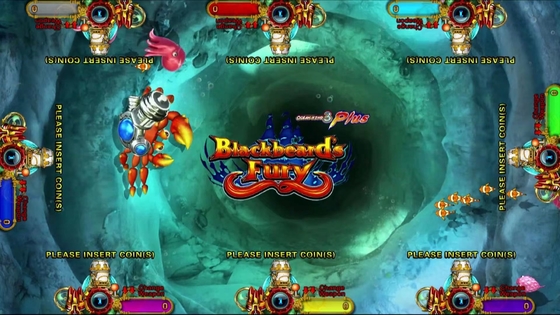 Playing  Game in the  Blackbeard‘s Fury Customized Fish Hunter Game Cabinet For Sale