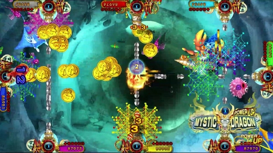 Playing  Game in the  Blackbeard‘s Fury Customized Fish Hunter Game Cabinet For Sale