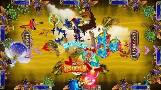 A hundred birds towards the phoenix High Profit 3/4/6/8/10 Players Skill Hunter Arcade Game Machine Cheats Fish Table