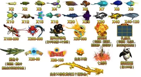 Arcade Fish Shooting Games Kongfu Panda Fishing Catch Game  Software Kits For Gaming Table Machine