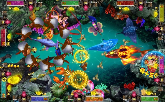 LCD Arcade Fishing Shooting Game Software Wolf King  Hunter Fish  Games Board Kits