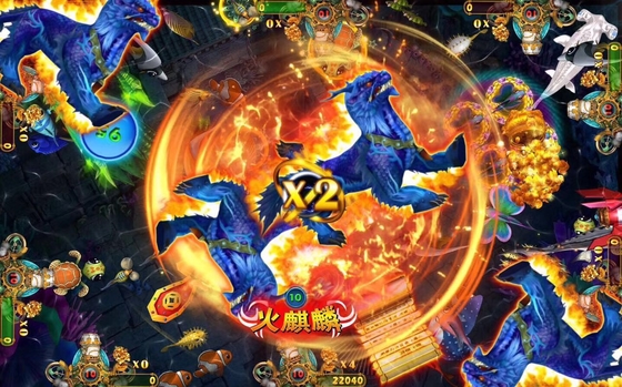 Fierce Dragon USA Arcade Skilled Fish Game Machine Fishing Hunter  Shooting Fish Game Table Cabinet For Sale