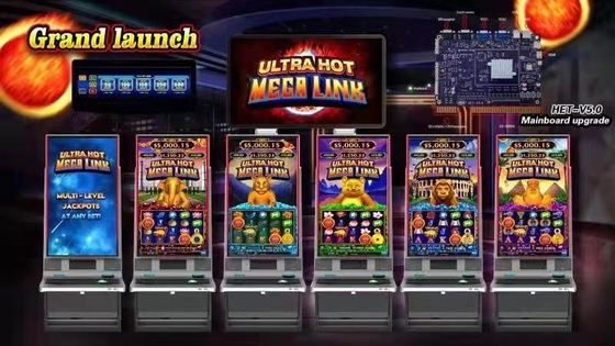 110V  Slot Machine Cabinet plastic Game Board Kits Megr Link 5 In 1