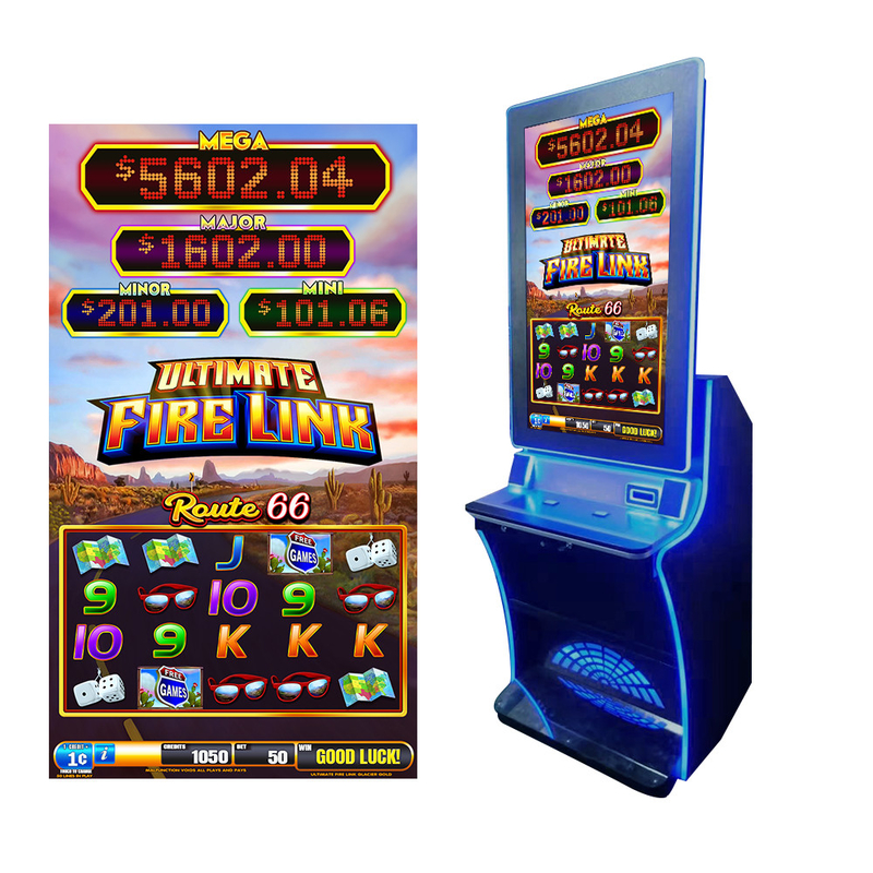 Newest Design Slot Game Board Fire Link Game  Route66 Customized 55/86/98inch Gambling Table Machine