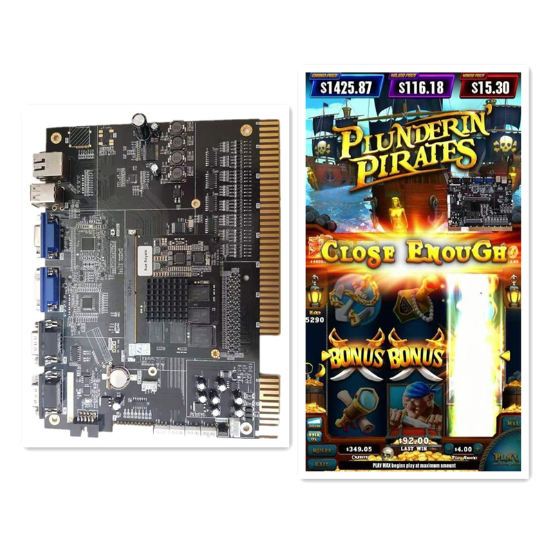 Fusion 4 Plunderin Pirates Slot Vertical Screen Machine Casino Games Board