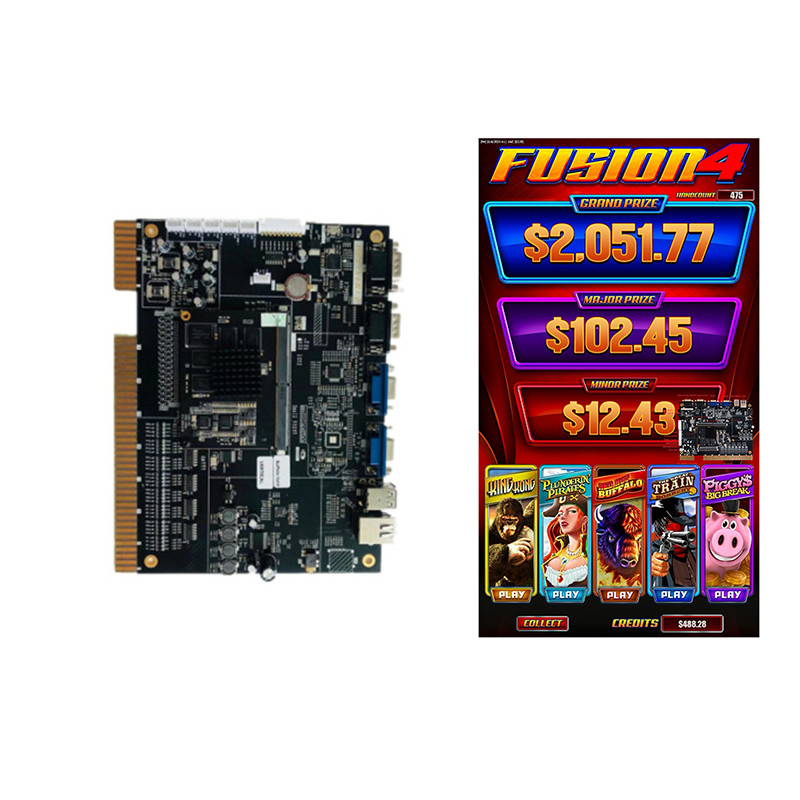 BEST SELLER USA Popular 5 in 1 Board  Slot Machine FUSION 4 Vertical Touch Screen Slot Game Board