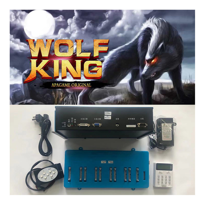 LCD Arcade Fishing Shooting Game Software Wolf King Casino Hunter Fish Gambling Games Board Kits