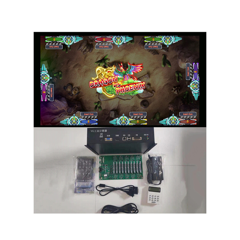 High Quality Customized  Entertainment Upright Fishing Game Dragon VS Phoenix Arcade Shooting Games Board Software