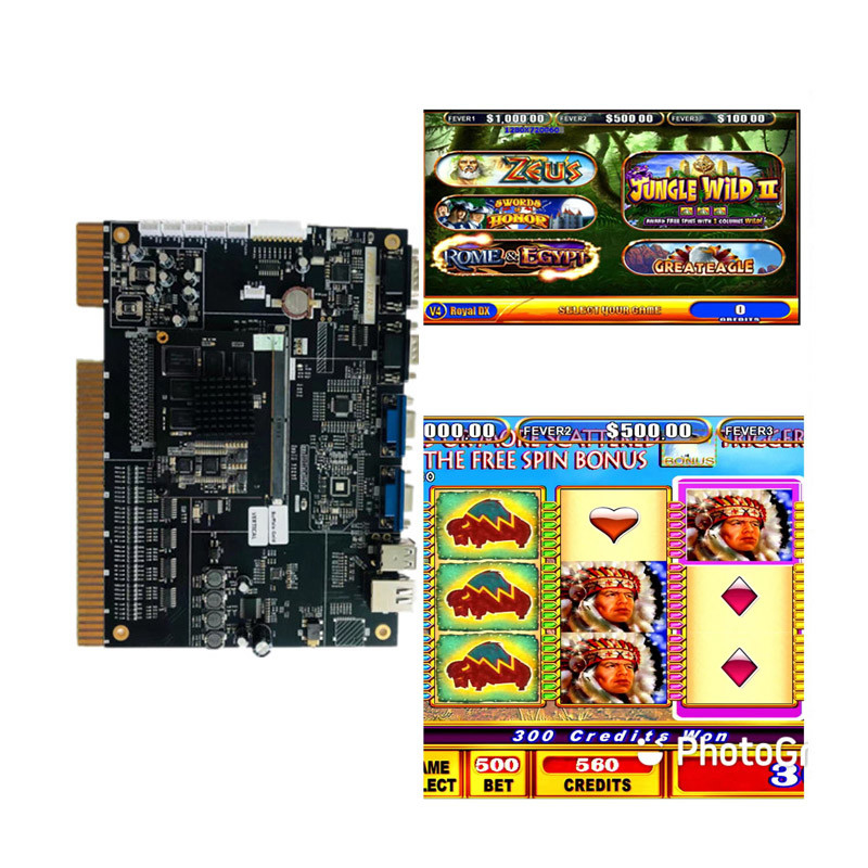 Royal DX 5 In 1 Metal Gambling Slot Machine Board With 43&quot; Monitor