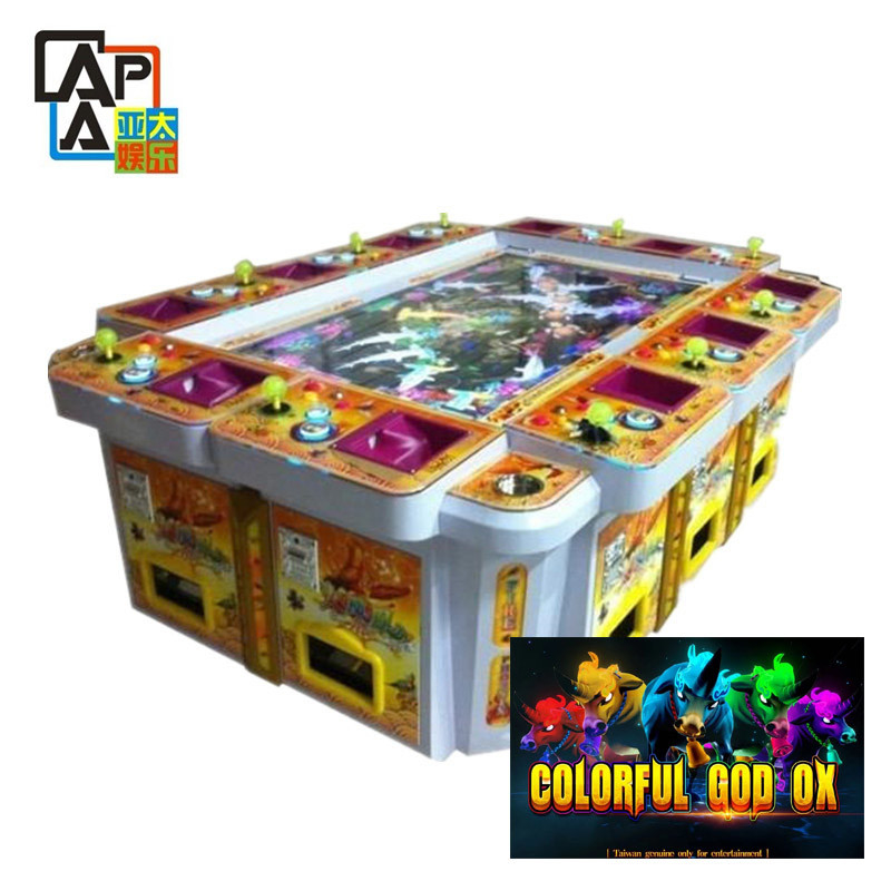 Colorful God OX 8 Players Fish Game Table 250W Casino Game Machine