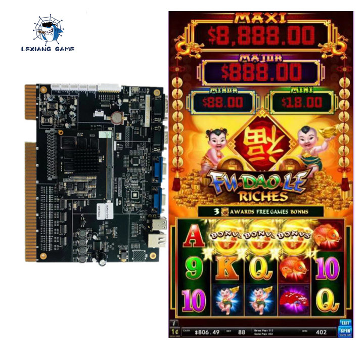 Casino Game Slot Machine Board Kits Riches Coin Pusher 220V Red Envelope 4 In 1